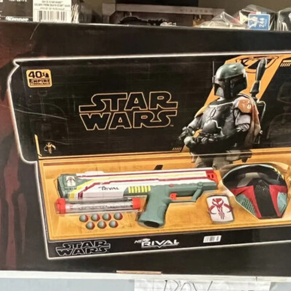 NEW Nerf Rival Star Wars Apollo XV-700 Blaster Face Mask Boba Fett Insignia - Picture 2 of 2